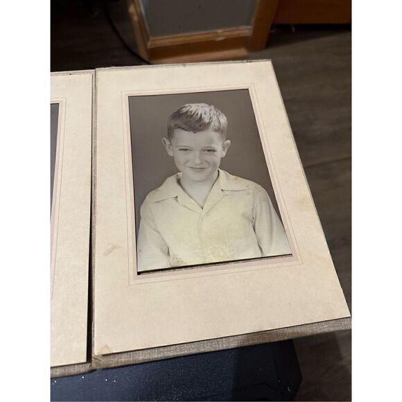 Vintage 1950s 2 8x10 Children Boys Portraits Retro - Picture 3 of 4